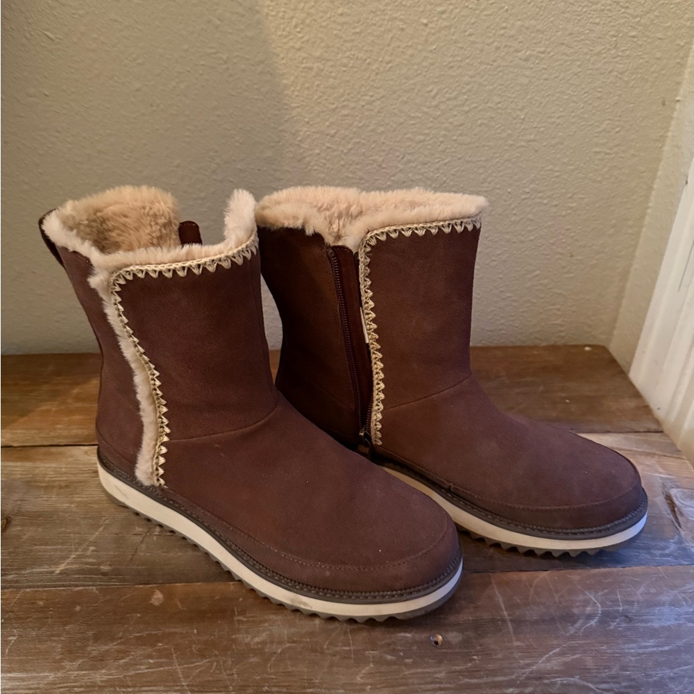 Toms Brown Bergen Shearling Winter Boots